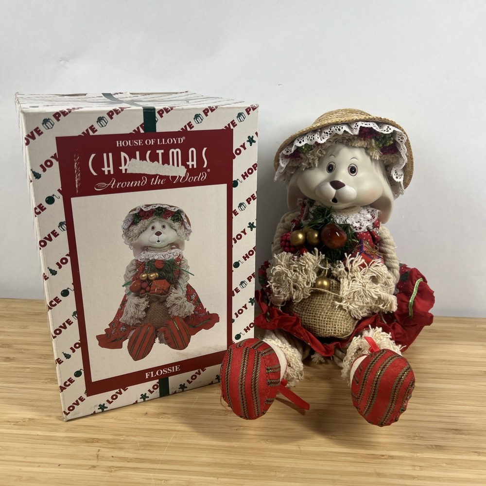 House of Lloyd 1994 Flossie Bunny Christmas Around the World w/‎ Box